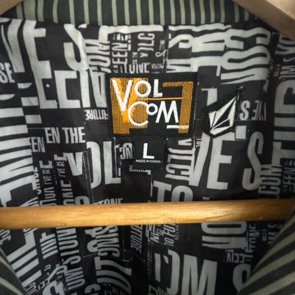 Volcom Men’s Naylor Jacket – Black and Gray Striped Zip-Up – Size Medium - Picture 3 of 14